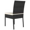 vidaXL 7 Piece Garden Dining Set Poly Rattan Black
