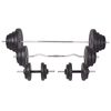 vidaXL Workout Bench with Weight Rack, Barbell and Dumbbell Set 120 kg