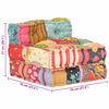 vidaXL Modular Pouffe Patchwork Fabric