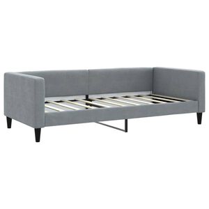 vidaXL Day Bed without Mattress Light Grey 90x190 cm Fabric