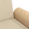 vidaXL Sofa Bed with Armrests Cream Fabric