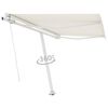 vidaXL Freestanding Manual Retractable Awning 300x250 cm Cream
