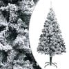 vidaXL Artificial Christmas Tree | Green with flocked white snow | PVC, Steel