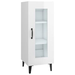 vidaXL Sideboard High Gloss White 34.5x34x90 cm Engineered Wood