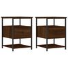 vidaXL Bedside Cabinets 2 pcs Brown Oak 40x42x56 cm Engineered Wood