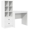 vidaXL Desk with Drawer 2 pcs White