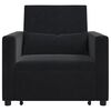 vidaXL Single Sofa Bed Reclining Black 90 x 165 x 87 cm Velvet