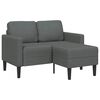 vidaXL 2-Seater Sofa with Chaise L-shaped Dark Grey 125 cm Fabric