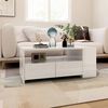 vidaXL Coffee Table High Gloss White 102x55x42 cm Engineered Wood