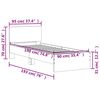 vidaXL Bed Frame without Mattress with LED Lights White 90x190 cm Single