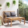 vidaXL Garden Bench Natural 110 x 64 x 76.5 cm Solid teak wood