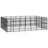 vidaXL Outdoor Dog Kennel Steel 32,26 m&sup2;