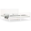 vidaXL Bed Frame without Mattress White Super King Size Solid Wood