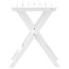 vidaXL Side Table Foldable White Solid Wood Poplar