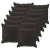 vidaXL Throw Pillow 12 pcs HOUTEN Black 40 x 40 cm Polyester