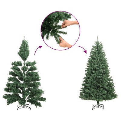vidaXL Artificial Christmas Tree with Iridescent Tips White 240 cm PVC
