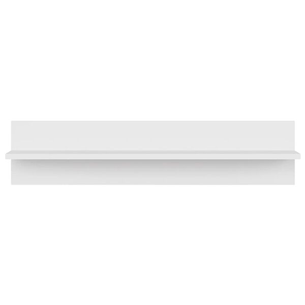 vidaXL Wall Shelf 2 pcs White 80x11.5x18 cm Engineered Wood