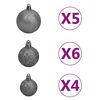 vidaXL Artificial Pre-lit Christmas Tree with Ball Set Pink 120 cm PVC
