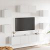 vidaXL 7 Piece TV Cabinet Set White Engineered Wood