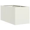 vidaXL Planter White 40x80x40 cm Cold-rolled Steel