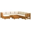 vidaXL 9 pcs Outdoor Sofa Set Solid Acacia Wood Brown