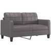 vidaXL 3 Piece Sofa Set with Pillows Grey Faux Leather