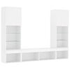 vidaXL 5 Piece TV Wall Units with LED White Engineered Wood
