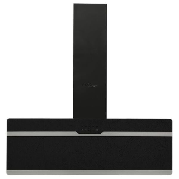 vidaXL Wall Range Hood 90 cm Steel and Tempered Glass Black