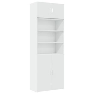vidaXL Storage Cabinet White 80x42,5x225 cm Engineered Wood