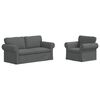 vidaXL Sofa Set 2 pcs Dark Grey 175 x 82 x 80 cm Fabric