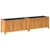 vidaXL Garden Planter with Liner 199x38.5x50 cm Solid Wood Acacia