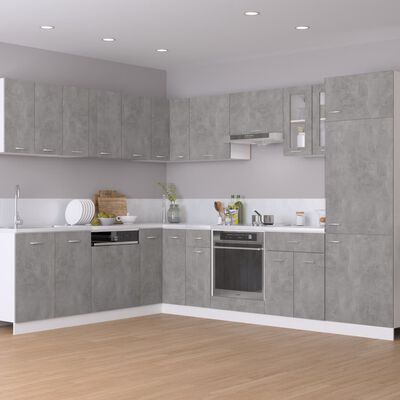 vidaXL Corner Bottom Cabinet Concrete Grey 75.5x75.5x81.5 cm Engineered Wood