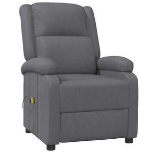 vidaXL Massage Chair Grey Faux Leather