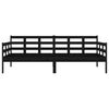 vidaXL Day Bed without Mattress Black Solid Wood Pine 90x190 cm Single