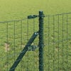 vidaXL Fence Post 13 pcs Green Steel