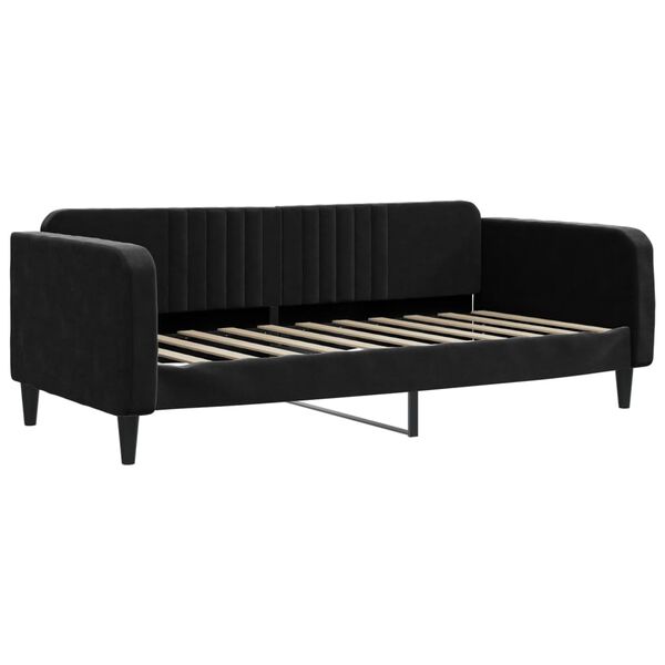 vidaXL Day Bed without Mattress Black 90x190 cm Velvet