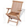 vidaXL 5 Piece Garden Dining Set Solid Teak Wood