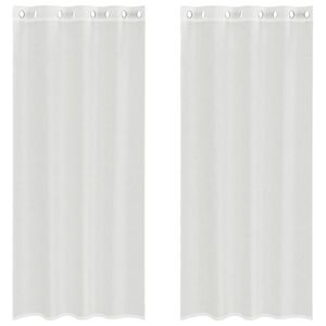 vidaXL Voile Curtains with Grommets 2 pcs White