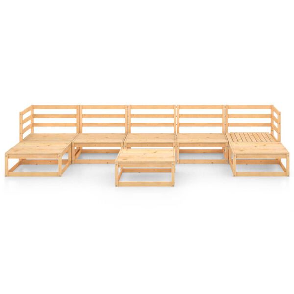 vidaXL 8 Piece Garden Lounge Set Solid Wood Pine