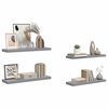 vidaXL Floating Wall Shelves 4 pcs Grey 80x23.5x3.8 cm MDF