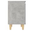vidaXL Bed Cabinet with Solid Wood Legs Concrete Grey 40x30x50 cm
