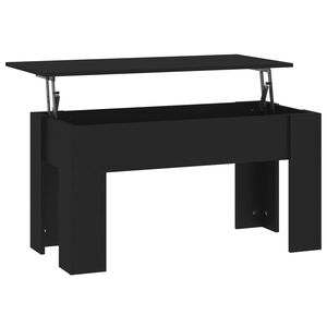 vidaXL Coffee Table Black 101x49x52 cm Engineered Wood