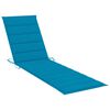 vidaXL Sun Loungers 2 pcs with Table and Cushion Solid Teak Wood