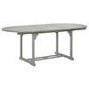 vidaXL Garden Table Grey 200x100x75 cm Solid Acacia Wood