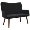 vidaXL 2-Seater Sofa Black 115 x 61 x 87 cm Velvet