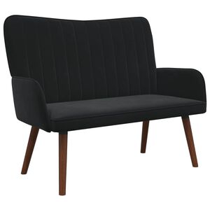 vidaXL 2-Seater Sofa Black 115 x 61 x 87 cm Velvet