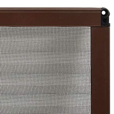 vidaXL Plisse Insect Screen for Windows Aluminium Brown 80x120 cm