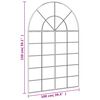 vidaXL Wall Mirror Black 100x150 cm Arch Iron