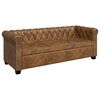 vidaXL Chesterfield 2-Seater and 3-Seater Sofa Set Brown