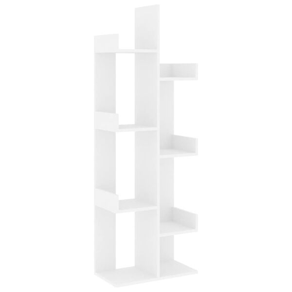 vidaXL Book Cabinet White 48x25.5x140 cm Engineered Wood